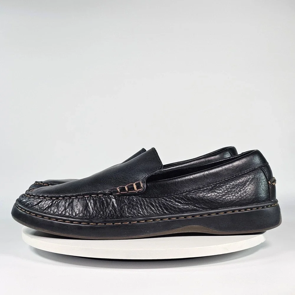 Sperry Top-Sider Hampden Venetian Black Leather Loafers Mens 11 M STS10136